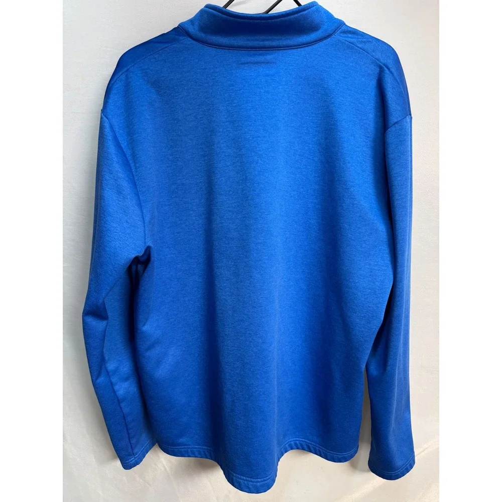 Callaway Mens XL Blue Heather Quarter Zip Fleece Pullover Golf Jacket SA3380